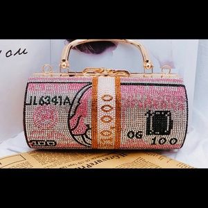 Pink Money Bag Clutch